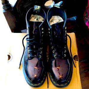 Dr. Martens Purple Sparkle Air Wair Boots